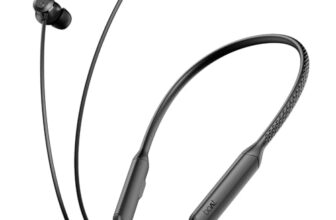boAt Rockerz 255 Z Plus, AI-Enx Tech, Spatial Audio, 50HRS Battery, Low Latency Mode, Fast Charge, App Support, IPX4 BT V5.3, Bluetooth Neckband, Wireless With Mic In ear Phones (Active/Classic Black)