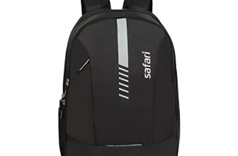 Safari Flash Medium 26L Water Resistant Polyester Casual Standard Backpack – Black