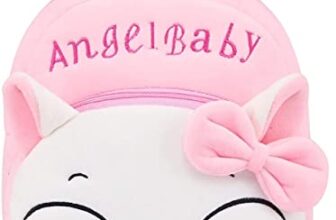 HappyChild Cute Kids School Bag Plush Animal Cartoon Travel Bag for Baby Girl And Boy 1-5 Years (ANGEL BABY)