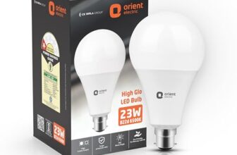 Orient Electric 23W LED Bulb for Home & Office | Cool Day White (6500K) | B22D Base | 180 Degree Beam Angle | 4Kv Surge Protection | Energy Efficient | Pack of 1