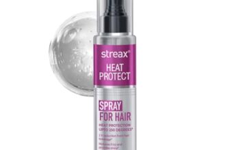 Streax Heat Protectant Spray for Hair – 100 ml, Hair Styling Spray for Women & Men I Heat Protection Spray from heat|Heat protection serum|Protection upto 250°C & 2X Less Hair Breakage