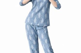Ichaa Women’s Printed Cotton Night Wear Top and Bottom Night Suit Set