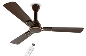 LEDVANCE Aero Master Maxx Bldc Fans Ceiling 1200mm With Remote | Ceiling Fan for Living Room | 5 Star Ceiling Fan | 50% Energy Saving | 100% Copper Winding | Reverse Mode | 3 Yr Warranty- Smoky Brown