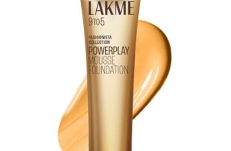 Lakme Powerplay Mousse Foundation, Matte Finish, Full coverage, Lightweight, Long Lasting Face Makeup,Beige Vanilla, 25g
