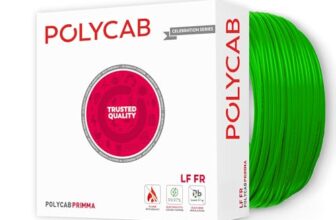 Polycab Primma 90m, 1sqmm. •Heat Resistant •Eco Friendly • Lead free PVC insulation •Mositure resistant •Flame Retardant •99.97% Electrolytic Grade Copper【Green】