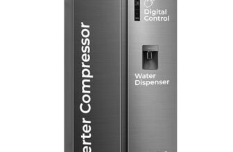 Midea 560 L Side by Side Refrigerator, Inverter Compressor, Multi Air Flow Cooling, Water Dispenser (Frost Free, Energy Efficient, Large Capacity, Bru-Steel Finish)