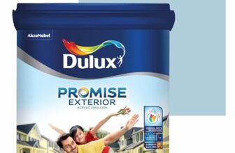 Dulux Promise Exterior Emulsion Paint (10L, Blue Hydrangea)Ideal for exterior wall paint, smooth finish, anti-peel & anti-crack, perfect for dry to moderate climates, 3-year warranty
