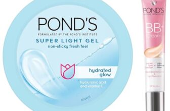 Pond’s Super Light Gel Oil Free Moisturiser With Hyaluronic Acid + Vitamin E, 200 ML&POND’S BB+ Cream, Instant Spot Coverage + Light Make-up Glow, Ivory 18g