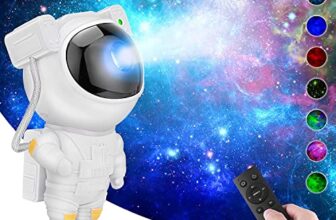 Desidiya® Astronaut Galaxy Projector Night Light – Remote Control Star Nebula Lamp for Bedroom, Kids & Adults – 360° Rotation, Timer, Space Decor Gift for Home, Party & Gaming Room (Corded Electric)