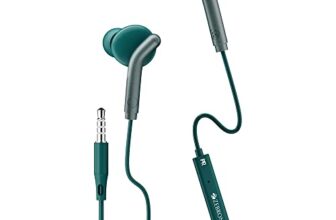ZEBRONICS Bro in Ear Wired Earphones with Mic, 3.5mm Audio Jack, 10mm Drivers, Phone/Tablet Compatible (Green)