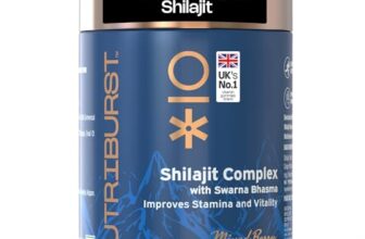 Nutriburst Shilajit Resin Gummies, Ayurvedic Herbal Blend with Swarna Bhasma, KSM-66 Ashwagandha, Black Musli and Ginger, Natural Energy & Vitality Boost, Mixed-Berry Flavor, 30 Gummies, 1 Month Pack