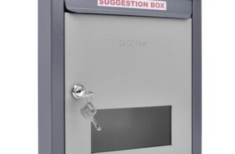 Plantex All in one Multipurpose use Box- Letter Box/Post Box for Gate Home and Office/Suggestion Box for Office use/Complaint/Donation Box with Lock Table Top or Wall Mount Pack of 1 – (Grey)