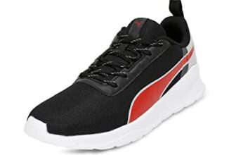 Puma Mens Tour Black-Harbor Mist-High Risk Red Sneaker – 9UK (38691804)