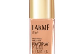 Lakme Powerplay Priming Foundation, Natural, Flawless Finish, Medium To Full Coverage, Built in Primer, Long Lasting, SPF 20, Neutral Honey, 25ml