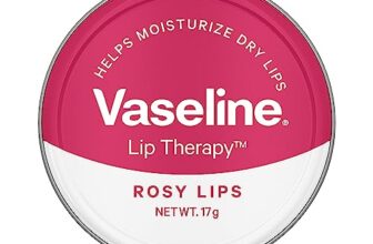 Vaseline Lip Tins Rosy Lips, 17 g | Provides Hydration, Sheer Pink Tint & Glossy Shine