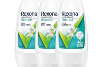 Rexona Fresh Lily Underarm Roll-On Deodorant for Women | Even Skin Tone | 48H Odour Protection | 50ML (Combo of 3)