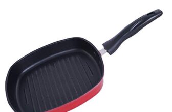 Nirlon Non Stick Aluminium Square Grill Pan 24.5cm Gas Stove Compatible Only[3mm_Clasic_GP24.5]
