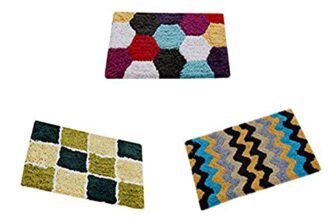 AAZEEM Abstract Cotton Door Mat – 16″x24″,Multicolour,Rectangular