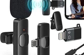 Careflection K8 Wireless Collar Mic for Type-C Android Cell Phone,Tablets & iPhone Supported Lavalier Microphone, Noise Reduction Lapel Mike -shoots,Youtubers, Video Recording,Facebook,Live Stream (1)