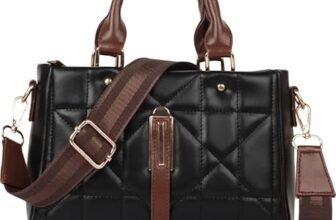 ROSS BROWN Women’s Girls Quilted Cross Body Sling Bag with Height Adjustable Belt-Mini (Black)
