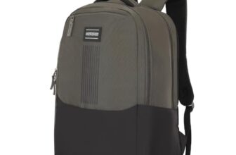 American Tourister New Bounce Style 01 | 20L Backpack | Casual Bag | 2.5 Compartments | College & Casual Bag for Girls and Boys | Black | 1 Year Global Warranty