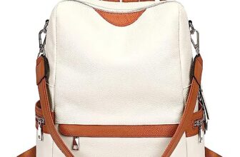 ProArch Leather Backpack for Women Elegant Backpack Purse Ladies Leather Shoulder Fitting Diwali Bhaidooj Gift for Sister, Mother Bhabhi (WhiteTruA)