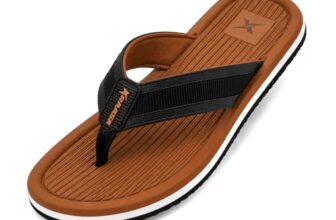Kraasa DailyStep Men’s Diabetic Footwear | Doctor Inspired | Wide Toe Box | Orthopedic Flip Flop | Pressure-Relief Cushion | Anti-Skid Waterproof EVA Slipper for Men Tan UK 8
