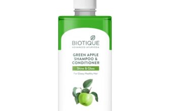 Biotique Green Apple Shine & Gloss Shampoo & Conditioner| Promotes Healthy, Shiny and Glossy Hair | Nourishes Scalp | Makes Hair Soft & Smooth |100% Botanical Extracts| All Skin Types | 500ml