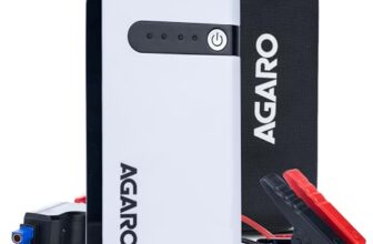AGARO Primo Portable Jump Starter, 12000mAh Battery for Car & Bike, 2 in 1 – Jump Starter & LED Flashlight, Safety Protection, Type C Charge, Petrol & Diesel Engine Compatible, with Carry Bag