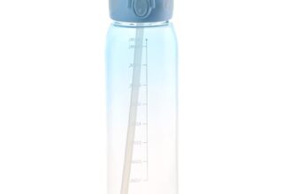 CELLO Inspire Large Sipper Water Bottle, 900ml Sky Blue | Food Grade, Leakproof, Easy to Carry | Gym Straw Water Bottle For Fitness, Office, School, Sports, Picnic, Travel & Outdoor Hydration