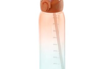 CELLO Inspire Large Sipper Water Bottle, 900ml Orange | Food Grade, Leakproof, Easy to Carry | Gym Straw Water Bottle For Fitness, Office, School, Picnic, Travel, Sports & Outdoor Hydration
