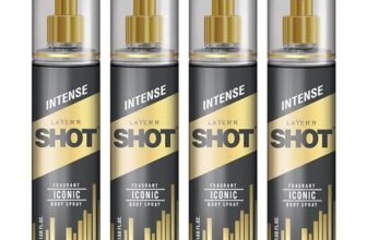 Layer’r Shot Gold Iconic Body Spray for Men, Pack of 4 (4×50ml) | Long-Lasting Fresh Ozonic Citrus & Amber Fragrance | Travel Size Deodorant | IFRA Certified