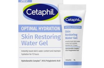 Cetaphil Optimal Hydration Restoring Water Gel 10 g – Lightweight 72H Hydrating Gel for Dry & Sensitive Skin | Daily Moisturisation Hydro Boost & Skin Refreshing Formula
