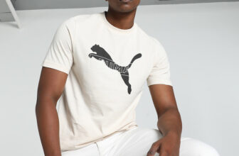 PUMA Printed Men Crew Neck White T-Shirt