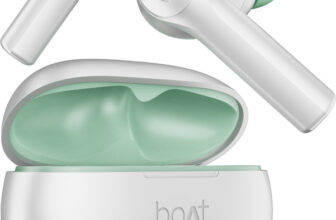 boAt Airdopes Supreme w/ 4 Mics AI ENx Tech, 50 HRS Playback,Multi Point Connectivity Bluetooth(Swidish White, True Wireless)