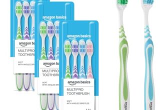 Amazon Basics MultiPro ZigZag Toothbrush for Adults, Multicolour | 12-Count (4 × 3 Packs) | Soft Bristles for Deep Cleaning, Plaque Removal & Gentle Gum Care