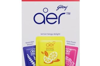Godrej aer Power Pocket | Bathroom freshener – Assorted Pack of 6 | Lasts up to 30 days | Toilet freshener, 60g