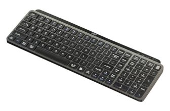 Acer KeyPro X105 Wireless Keyboard I Dual Mode 2.4GHz USB + BT 5.0 I 105 Keys Full Size Keyboard I Rechargeable 400mAh Battery I USB-C Charging I 64H Use I Windows Mac Android Compatible I Space Grey