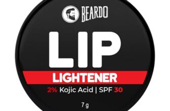 Beardo Lip Lightener for Men with Kojic Acid & SPF 30, 7g | Non-Tinted Brightening Lip Balm | Lip Balm for Dark, Dry & Chapped Lips | Men’s Lip Care for Smooth, Soft & Pink Lips