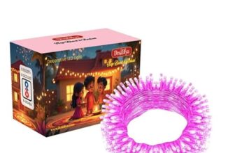 Desidiya® 12 Meter (39Ft) LED Rice String Lights – Pink Fancy Decorative Fairy Lights for Indoor Outdoor Use, Bedroom, Wedding & Festival Ambience Pack of 1