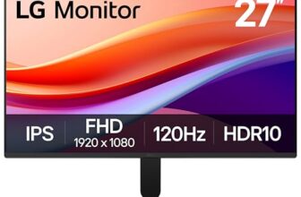 LG 27U411A 68.5 cm (27 Inch) FHD (1920×1080) IPS Monitor, 1ms(MBR), 120Hz, Anti-Glare, sRGB 99%(Typ.), HDR10, 3-Side Virtually Borderless, Reader Mode, Flicker Safe, VGA, HDMI, Slim Stand, Black