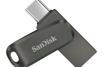 SANDISK Ultra Dual Drive Luxe Type-C 128GB, OTG, Upto 400MB/s, Pendrive, Gray, 5Y Warranty (SDDDC4-128G-I35GY)