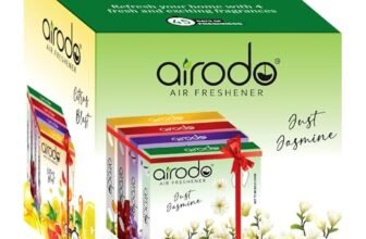 AIRODO Air/Room Freshener Magic Rose, Just Jasmine, Lovely Lavender & Citrus Blast Blocks with long lasting Automatic Fragrance Booster Lasts Up to 30 Days (Pack of 4,50gm)