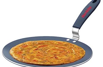 Hawkins Ceramic Nonstick Tava, 24 cm Diameter, Induction Paratha Tawa, Granite Griddle (ICT24)