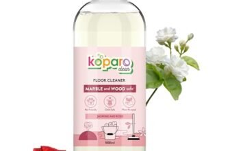 Koparo Natural Disinfectant Surface & Floor Cleaning Liquid | 1 Litre | Plant-Based Non-Toxic Germ Kill Formula | Jasmine Freshness | Safer Than Phenyl | Kids Safe & Pet Friendly