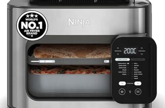 Ninja Combi 14-in-1 Multi-Cooker Air Fryer Oven (12.5L) – HyperSteam & Air Fry Technology, Cooks 3-Part Family Meals in 15 Mins, Healthy Oil-Free Cooking, Digital Display, Stainless Steel Cavity