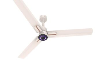 Polycab Wizzy Neo LED 2.0 1200mm BLDC Ceiling Fan with remote |BEE 5 Star Rated, Higher Air Delivery|LED Indicator,Reverse,Sleep and Breeze Mode,Free Installation |3 Years Warranty 【Beige Rosegold】