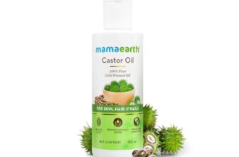 Mamaearth Castor Oil with 100% Pure Cold Pressed Castor Oil For Skin, Hair & Nails – 150 ml | Hydrates & Nourishes Skin | Promotes Hair Growth & Strengthens Hair | Strengthens Nails | Eyebrow & Eyelash Growth
