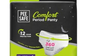 Pee Safe Comfort Period Panties | XL-XXL | 4 Panties | 360° Protection | 12 Hr Protection | Leak Proof | Overnight Comfort | Rash & Toxin Free | Seamless Fit