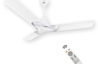 RR Signature New York Brooklyn 5 Star BLDC Ceiling Fan with Remote I High Speed I Ceiling Fan for Home Chrome White, 3 + 2 Years Warranty, Free Installation